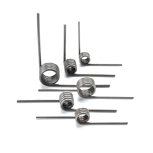 KOINEN Torsionsfeder, 5 Stück, Drahtdurchmesser 1,6 mm, Federstahl, Torsionsfeder 90/180 Grad, elastisch, 5 Stück (Farbe: 1,6 x 18 x 45 mm, 90 Grad) (Color : 1.6x10x40mm90 Degree) von KOINEN
