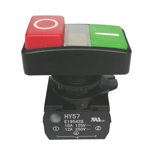 Push Schalter Ein Aus, Schalter Taste, HY57 250V 12A 1NO 1NC Druckknopf Druckknopf für Elektrowerkzeuge von KOINEN