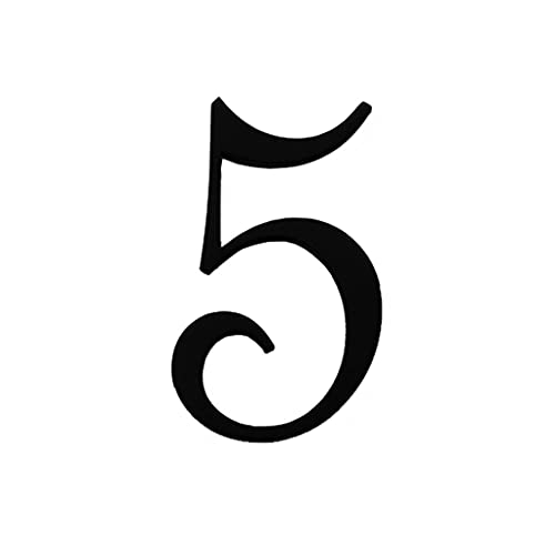 Türnummernaufkleber, Türnummern, 1 Stück, moderne schwarze Hausnummer, 5 cm Retro-Villa-Hotel-Türschilder, Schlafsaal-Nummer, Auto-Kennzeichennummer (Farbe: Nummer 9) (Farbe: Nummer 0) ( Color : Numbe von KOINEN