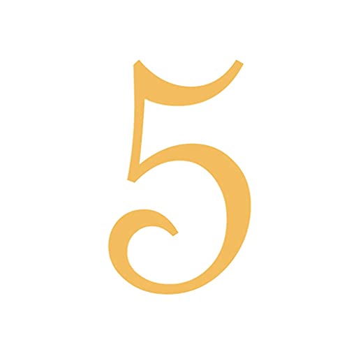 Türnummernaufkleber, Türnummern, 1 Stück goldene digitale Hausnummer, 5 cm Messing, selbstklebende Zimmernummerntafeln, Türschilder, Schlafsaal-Hotelnummer (Farbe: Nummer 0) (Farbe: Nummer 9) ( Color von KOINEN
