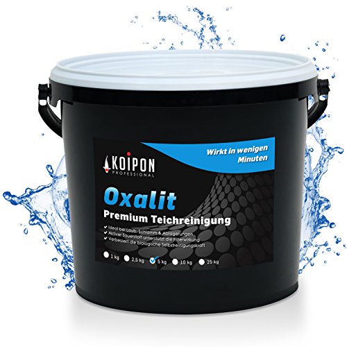 KOIPON Oxalit 5 kg Teichschlammentferner zur Teich Reinigung von Laub, Teich Schlamm und Ablagerungen wirkt innerhalb weniger Minuten mit Sauerstoff von KOIPON