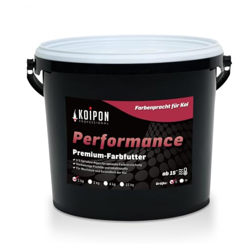 KOIPON Performance 1 kg Koifutter Sommer für Farbe, schwimmend, 6% Spirulina, Teichfutter 3 mm Pellets, Koifutter als Goldfischfutter geeignet KOIPON Performance 1 kg Koifutter Sommer für Farbe, schwimmend, 6% Spirulina, Teichfutter 3 mm Pellets, Koifutter als Goldfischfutter geeignet von KOIPON