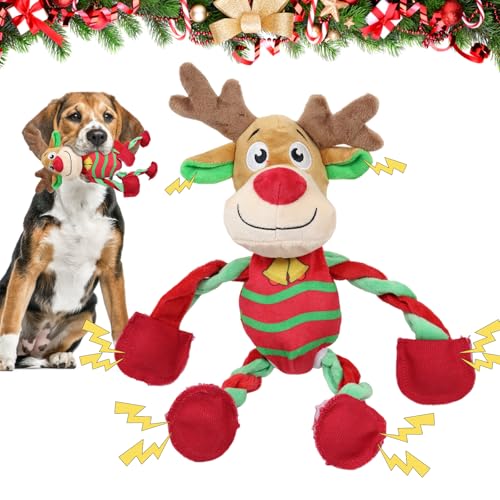 Hundespielzeug Weihnachten, Quietschendes Hundespielzeug Weihnachten, Elch Hundespielzeug Kleine Hunde, Interaktives Hundespielzeug, Weihnachten Plüsch Hundespielzeug, Weihnachtsspielzeug für Hunde Hundespielzeug Weihnachten, Quietschendes Hundespielzeug Weihnachten, Elch Hundespielzeug Kleine Hunde, Interaktives Hundespielzeug, Weihnachten Plüsch Hundespielzeug, Weihnachtsspielzeug für Hunde von KOIROI