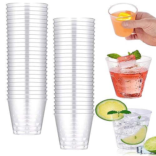 KOIROI 50 Stück Schnapsbecher Plastik, 3cl/30ml Shotgläser, Wiederverwendbare Plastikbecher, Schnapsgläser, Shot Becher für Hochzeiten, Geburtstage, Party Zubehör (50pcs) von KOIROI