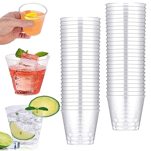 KOIROI 50 Stück Schnapsbecher Plastik, 5cl/50ml Shotgläser, Wiederverwendbare Plastikbecher, Schnapsgläser, Shot Becher für Hochzeiten, Geburtstage, Party Zubehör (50pcs) von KOIROI