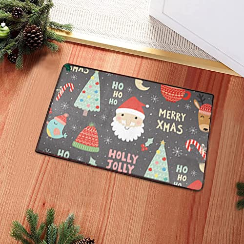 KOIROI Weihnachten Fußmatten, Weihnachten rutschfeste Badematte, Weihnachtsteppich, rutschfest Waschbar Weihnachtsteppich für Wohnzimmer, Schlafzimmmer, Badezimmer Teppich, 40 x 60 cm von KOIROI