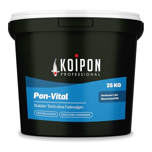 KOIPON Pon-Vital 25 kg, Die 100% biologische Alternative zum Fadenalgenvernichter gegen Algenwachstum und Fadenalgen im Gartenteich von KOIPON