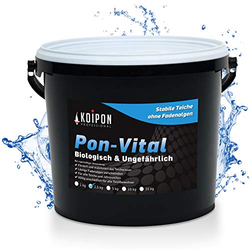 KOIPON Pon-Vital 2,5 kg, Die 100% biologische Alternative zum Fadenalgenvernichter gegen Algenwachstum und Fadenalgen im Gartenteich von KOIPON