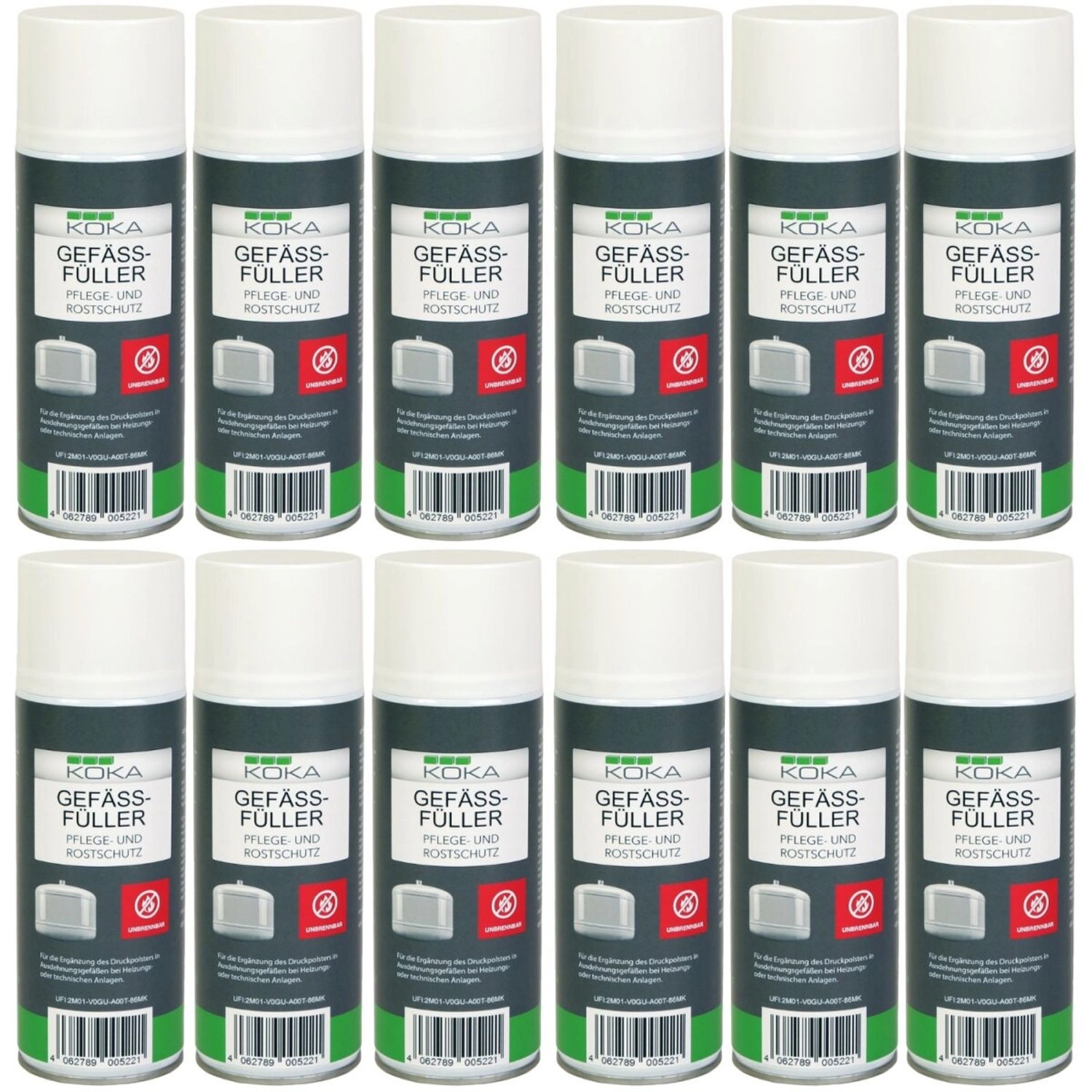 KOKA 12x Gefäßfüller Unbrennbar 400ml KOKA 12x Gefäßfüller Unbrennbar 400ml von KOKA