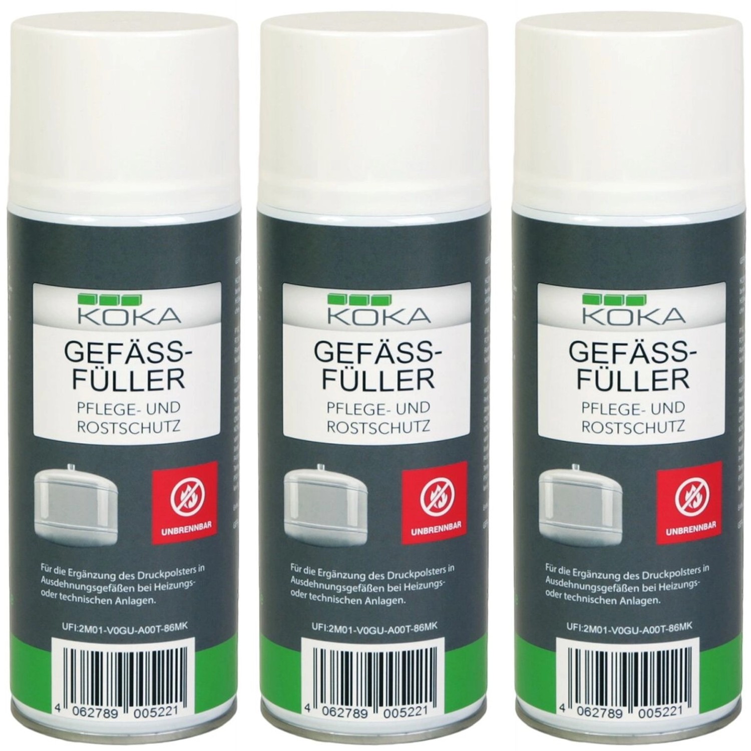 KOKA 3x Gefäßfüller Unbrennbar 400ml KOKA 3x Gefäßfüller Unbrennbar 400ml von KOKA