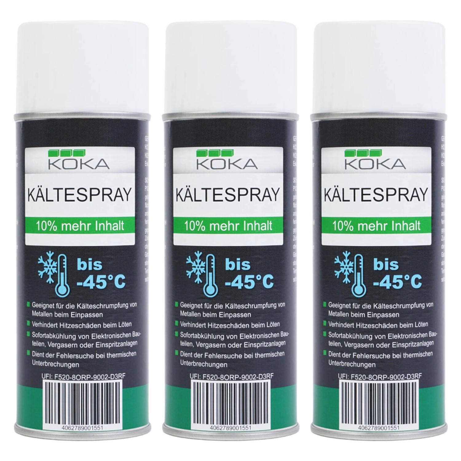 KOKA 3x Kältespray bis -45°C von KOKA