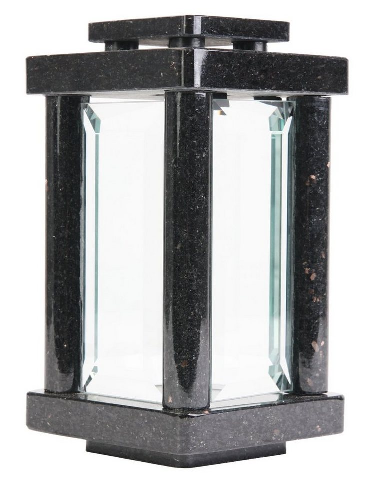 KOKA Dekoobjekt Grab-Lampe Granit Star Galaxy Friedhof-Leuchte, (1 St), Grab-Licht, eckig, modern, hochwertig, mit Glastür, witterungsbeständig und robust von KOKA