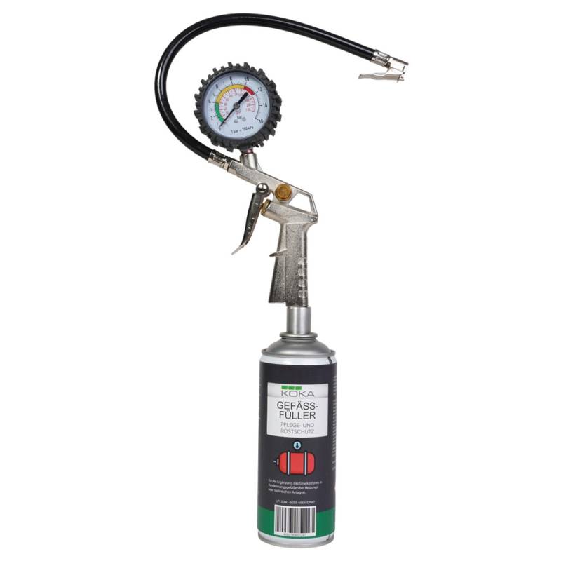 KOKA Gefäßfüller inkl. Adapter mit Manometer und Absperrung KOKA Gefäßfüller inkl. Adapter mit Manometer und Absperrung von KOKA