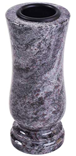 KOKA Grab-Vase hochwertig aus Granit Orion Friedhof-Vase Grab-Schmuck Robust Stein von KOKA