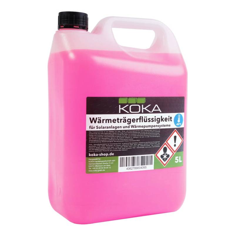 KOKA Solarflüssigkeit Konzentrat auf Ethylenglykol Basis -80°C 5 Liter von KOKA