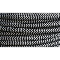 Textil Stromkabel 2x0,75mm² schwarz Zickzack von KOKA