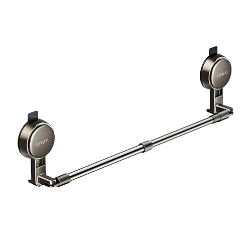 Teleskopische Handtuchhalter Edelstahl hängende Rack Wand montiert No-Punch Handtuch Storage Rack Vakuum Saugen Handtuchhalter Teleskopische Kleidung trocknen Stab für Bad/Haus (grau,68.5-126.5CM) von KOKANIGODVA