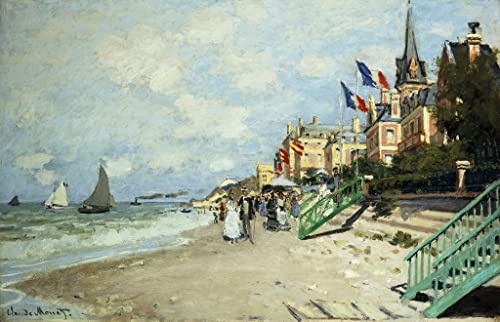 KOKITS Poster Wandkunst Wandkunst Bilder Ölgemälde Der Strand Von Trouville La Plage a Trouville Von Claude Monet für Wanddekoration 60x90cm von KOKITS