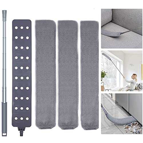 Staubwedel Teleskop,Staubwedel,Staubpinsel,Staubwedel Lang Ausziehbar, Edelstahl Teleskop Stange für Schlafsofa Möbelboden Haushaltslücke Staub Ausziehbares Staubreinigungsartefakt. von KOKITS