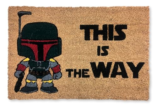 KOKO DOORMATS Fussmatte aussen - Türmatte außen kokosmatte mit antirutsch PVC - Fußmatte lustig This is The Way Design Design - Outdoor Doormat - Größe: 60 x 40 x 1.5 cm. von KOKO DOORMATS