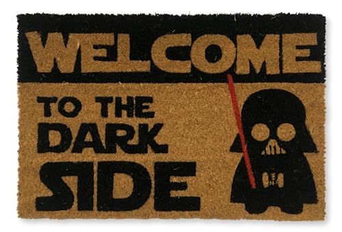 KOKO DOORMATS Fussmatte aussen - Türmatte außen kokosmatte mit antirutsch PVC - Fußmatte lustig Welcome to The Dark Side Design - Outdoor Doormat - Größe: 60 x 40 x 1.5 cm. von KOKO DOORMATS
