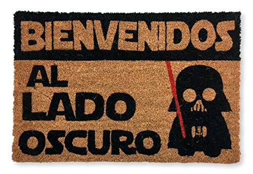 KOKO DOORMATS Fussmatte aussen - Türmatte außen kokosmatte mit antirutsch PVC - Fußmatte lustig Bienvenido AL LADO Oscuro Design - Outdoor Doormat - Größe: 60 x 40 x 1.5 cm. von KOKO DOORMATS