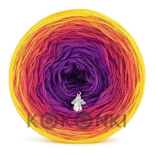 Gradient Yarn Cake KOKONEK Merino 50% Merinowolle Wool 50% Acryl 677 One more hit – Intensives Gelb/Koralle/Fuchsia/dunkles Alpenveilchen/Pflaume 1000m Gradient Yarn Cake KOKONEK Merino 50% Merinowolle Wool 50% Acryl 677 One more hit – Intensives Gelb/Koralle/Fuchsia/dunkles Alpenveilchen/Pflaume 1000m von KOKONKI