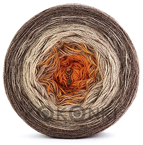 Gradient yarn Kammgarn cake KOKONEK Soft 146 – acrylic 1000m 200g von KOKONKI