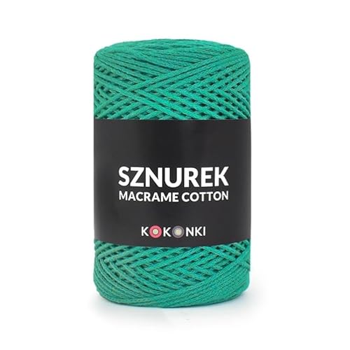 Makramee-Schnur aus Baumwolle Macrame Cotton By KOKONKI 2mm / Ralle 200m (Smaragd) von KOKONKI