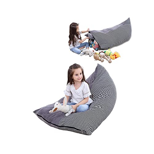 KOLACEN Kinder Sitzsack Kuscheltier Aufbewahrung Sitzsack Kinder Spielzeug Stofftier Sitzsack Kinderzimmer Kinderliege Sitzsäcke für Faltbar Große Kapazität Kindercouch für Kinder Erwachsene von KOLACEN