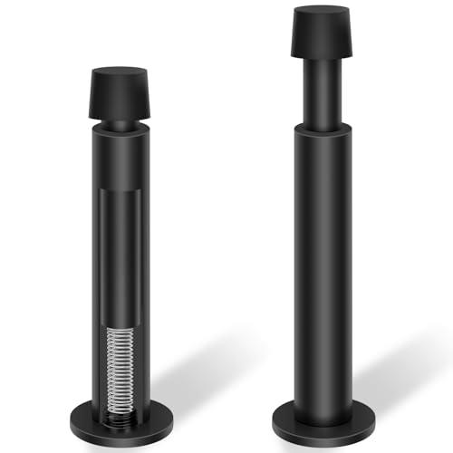 KOLAKO Türstopper, Türstopper, schwarz, 11,1 cm, Türstopper, Wandschutz mit weichen Gummispitzen, 2 Stück, Mattschwarz von KOLAKO