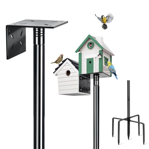 Vogelhausstange für den Außenbereich, 203,2 cm, Vogelfutterstation, strapazierfähig, für verstellbare Kolibri-Vogelhaus-Montage, 2,5 cm Durchmesser, 1 Stück Vogelhausstange für den Außenbereich, 203,2 cm, Vogelfutterstation, strapazierfähig, für verstellbare Kolibri-Vogelhaus-Montage, 2,5 cm Durchmesser, 1 Stück von KOLAKO