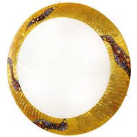 Kolarz SERENA - Designer Glass Patterned Flush Deckenleuchte Poliertes Gold - Kiss Gold Pattern, 3x E27 Kolarz SERENA - Designer Glass Patterned Flush Deckenleuchte Poliertes Gold - Kiss Gold Pattern, 3x E27 von KOLARZ
