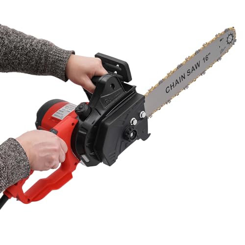 KOLHGNSE 16 Zoll Kettensäge Elektrisch, Elektrosäge Motorsäge Gartensäge Holzsäge 800 U/min 2000W 40cm Leistungsstarke für Innenhof, Haushalt und Garten von KOLHGNSE
