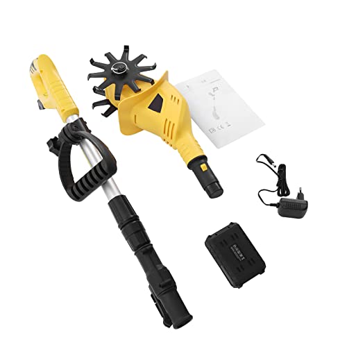 KOLHGNSE Akku Bodenhacke, Elektro Gartenfräse Motorhacke 20V Kultivator Bodenhacke Klein Bodenfräse mit Batterie 250U/min für Bauernhöfen, Gärten, Höfen von KOLHGNSE
