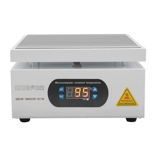 Lötstation Heizplatte, 20x20cm Heizstation 220V 700W für die Erwärmung von Komponenten, SMD-Rework, PCB-Entfernung und Löten, 0-500°C Temperaturregelung Ausgestattet von KOLHGNSE
