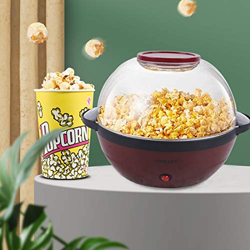 Popcornmaschine für Zuhause, 5 Liter 850W Profi Popcornmaschine Hause Kino Popkorn Maschinen Popcorn Maker Popcornautomat mit Deckel 220V von KOLHGNSE