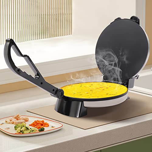 Roti Maker, Elektrischer Chapati Gerät Tortilla Presse Papad Tacos Maker Doppelseitige 1800W Edelstahl Antihaft Taco Presse von KOLHGNSE