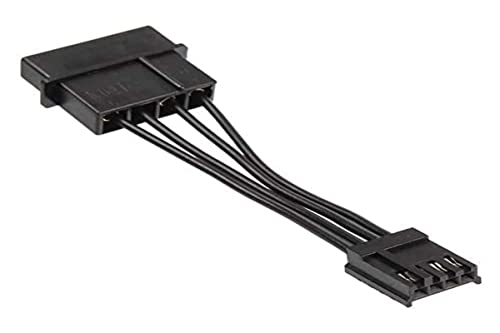 KOLINK Adapter Stromkabel von 4 Pol Molex auf Floppy Diskettenlaufwerk, Kabelverlängerung Floppy Disk Drive 4 Pin Female FDD Power Adapter Cable 5 cm Lange - schwarz von KOLINK