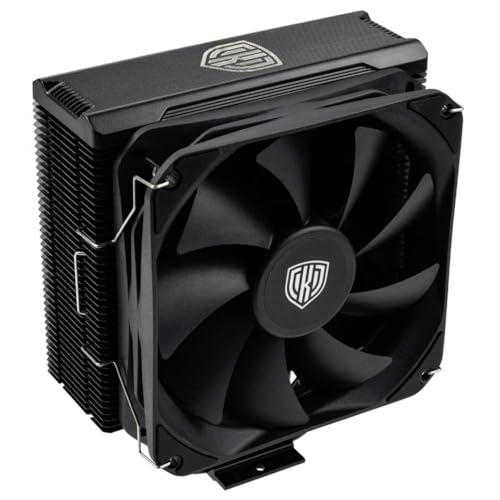 Kolink CPU Kühler Umbra EX-180 Black Edition - Prozessor Kühler - Leise Prozessor Lüfter 120mm 4-Pin PWM - AMD AM4 CPU - Intel LGA1700/1200/20XX/115X von KOLINK