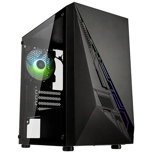 Kolink Inspire K2 Plus PC-Gehäuse, ARGB-Beleuchtung, ARGB 120mm Lüfter, GPU bis zu 300mm, Stahl, Micro-ATX, Schwarz von KOLINK