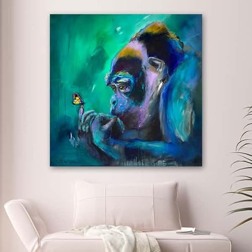KOLLEKTION WIEDEMANN Ivo von Manuela Rathje Tiere Leinwand Malerei Esszimmer KinderzimmerFlur Wohnzimmer Schlafzimmer 80 x 80 cm von KOLLEKTION WIEDEMANN