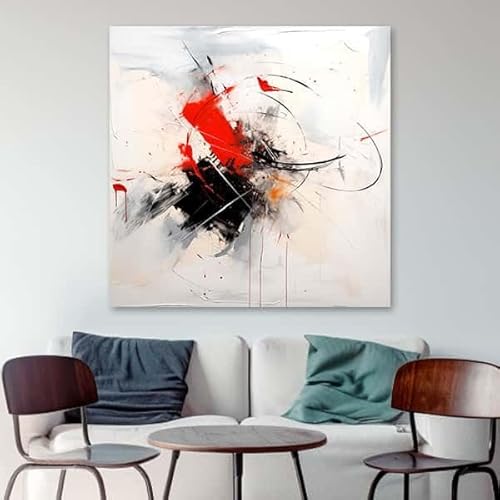 Red Force I von WIEDEMANN Art AbstrAkt Leinwand 80 x 80 cm von KOLLEKTION WIEDEMANN