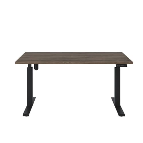 KOLM Elektrisch höhenverstellbarer Schreibtisch | 138x68 cm | Schokoladeneiche | Hafele Motor | FSC-Zertifiziert | Ergonomisch von KOLM