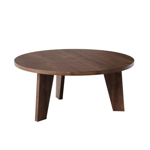 KOLM Ella Couchtisch - Runder Beistelltisch in Schokoladeneiche Compatible with Wohnzimmer | Ø 90 cm | FSC-Zertifiziert | Modernes Design von KOLM