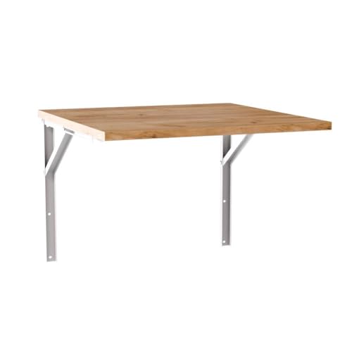 KOLM FLIP Wandtisch - Klappbarer Esstisch in Eiche Craft Compatible with Küche/Büro | 138x68 cm | FSC-Zertifiziert | Modernes Design von KOLM