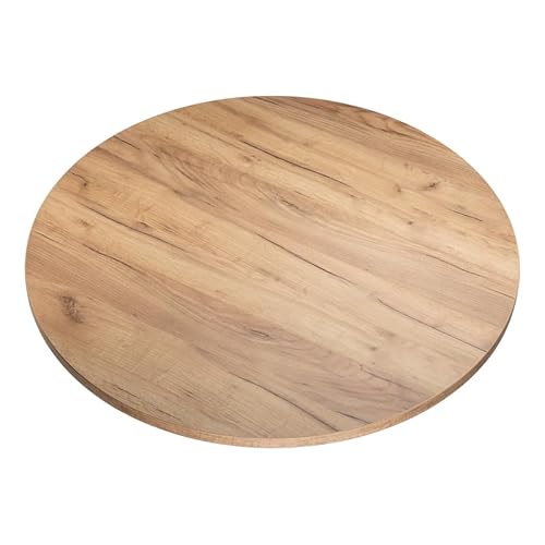 KOLM Laminat-Tischplatte | Ø 90 cm | Craft Eiche | FSC-Zertifiziert | Robust von KOLM