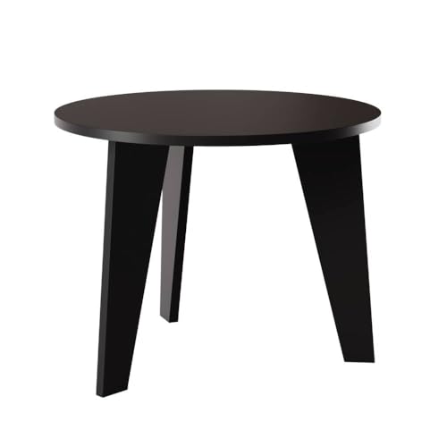 KOLM Rose Tisch - Runder Esstisch Compatible with Küche/Wohnzimmer | Ø 90 cm | FSC-Zertifiziert | Modernes Design in Schwarz von KOLM