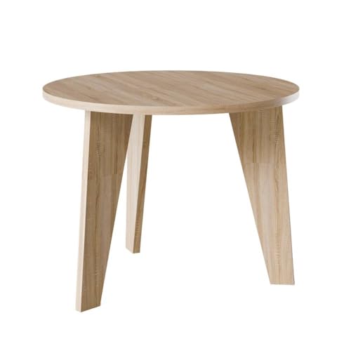 KOLM Rose Tisch - Runder Esstisch Compatible with Küche/Wohnzimmer | Ø 90 cm | FSC-Zertifiziert | Modernes Design in Sonoma-Eiche KOLM Rose Tisch - Runder Esstisch Compatible with Küche/Wohnzimmer | Ø 90 cm | FSC-Zertifiziert | Modernes Design in Sonoma-Eiche von KOLM