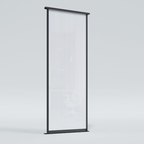 KOLM Schiebetüren | 265x180 cm | Weiß Lacobel Hochglanz | Gdynia Schwarz Super-Mat von KOLM